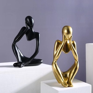 Statues de Penseurs Abstraits Mini Personnages Figurines Décorations pour Bureau à Domicile Étude Bibliothèque <span class=keywords><strong>Accessoires</strong></span> Article Figurine - Product Image 1