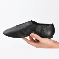 Zapatos de Baile de Jazz para Mujer, de Piel de Cerdo, con Elástico, Suela Partida, para Práctica de Danza Moderna, para Adultos