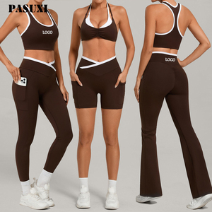 PASUXI Novità 2026 Abbigliamento Sportivo Autunnale Tuta Personalizzata a Due Pezzi <span class=keywords><strong>con</strong></span> Logo Set da Palestra e Yoga Abbigliamento Fitness da <span class=keywords><strong>Donna</strong></span> - Product Image 1