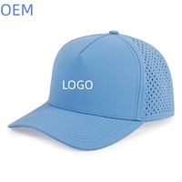 Casquette de golf personnalisée unisexe en mesh hydro, 6 panneaux, visière incurvée, imperméable, snapback, pour les fans des équipes de golf sportives