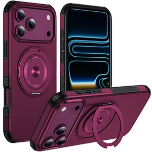 เคสโทรศัพท์มือถือรุ่นใหม่ 2 in 1 TPU+PC สำหรับ iPhone 18 Pro ป้องกันแรงกระแทก ฝาหลังแม่เหล็ก พร้อมขาตั้งแบบหมุนได้ 360 องศา ลาย CD - Product Image 1