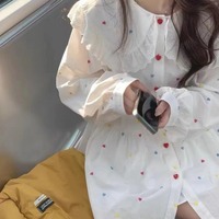 Penjualan Langsung Pabrik Kain Hanfu Gaya Kuno Rajutan Katun Chiffon Bordir Renda Trim Motif Hati Kecil