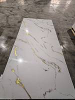 Panneau UV de qualité supérieure personnalisé 1,22*2,44m, feuille de marbre PVC pour hôtel, appartement, décoration intérieure