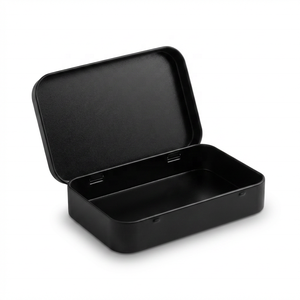 Caja de hojalata rectangular personalizada al por mayor para chocolate, embalaje metálico reciclable con bisagra para dulces, mentas, té y artesanías - Product Image 4