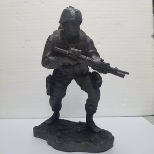Statue de <span class=keywords><strong>soldat</strong></span> en bronze et résine, artisanale, sur commande, sculptée, figurine militaire JE-011 - Product Image 3