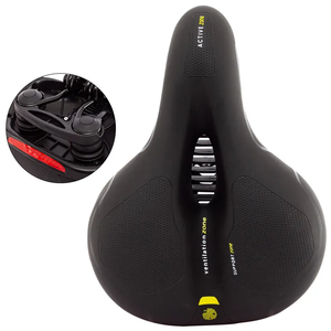 Sillín de Bicicleta MTB de Cuero <span class=keywords><strong>Ajustable</strong></span>, Transpirable y Cómodo, con Ventilación y Características Impermeables para Adultos Unisex - Product Image 1