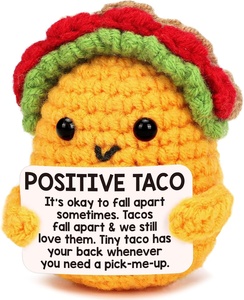 Handmade Positive Crochet Taco Birthday Gifts Decor Mom Dad Friend Coworkers Self Care Gift Emotional Inspirational Support