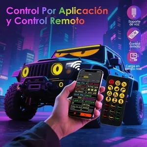 स्मार्ट साइन डैविल आंखों हेडलैंप नेतृत्व मैट्रिक्स पैनल आंख लैंप सॉफ्ट डिस्प्ले स्क्रीन विंडो ट्रक कार के लिए बड़े प्रोग्रामेबल लचीला - Product Image 3