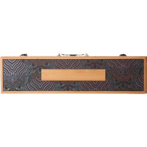 Caja de regalo de madera para caligrafía, pintura, pergaminos, rectangular portátil, 11,5 cm de alto, embalaje artesanal WB1025 - Product Image 5