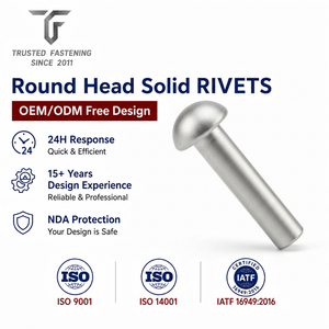 Rivets ronds TianFang pour pièces de contact électriques, rivets en cuivre sur mesure avec placage étain et tolérance de précision - Product Image 1