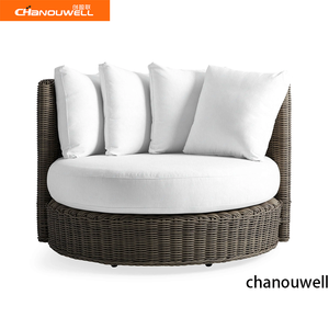 Chaise longue d'extérieur rotative toutes saisons, en <span class=keywords><strong>résine</strong></span> <span class=keywords><strong>tressée</strong></span> avec structure en aluminium - Product Image 3