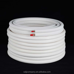 1/4 "& 3/8" สายไฟฟ้ากระแสสลับ "<span class=keywords><strong>ชุด</strong></span>ขดลวดคู่ฉนวนกันความร้อนพร้อมเกรดฉนวน PE สีขาวสำหรับบริการเชื่อมเครื่องทำความเย็น - Product Image 6