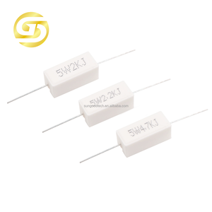Résistance de ciment 5 W <span class=keywords><strong>3K3</strong></span> 3.3K ohms 5 watts résistance axiale en céramique avec fils <span class=keywords><strong>ohm</strong></span> 3.3K <span class=keywords><strong>ohm</strong></span> - Product Image 2