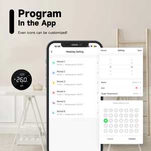 थोक तुया वाईफाई प्रोग्राम योग्य डिजिटल रूम हीटिंग स्मार्ट थर्मोस्टेट तापमान नियंत्रक - Product Image 4