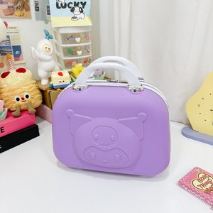 Neceser Kawaii Anime de 14 Pulgadas, Diseño de Melody y Kuromi, Gran Capacidad, Impermeable, Material PP, Multifunción, Forma de Concha Marina, Bordado, Regalo de Maquillaje - Product Image 3