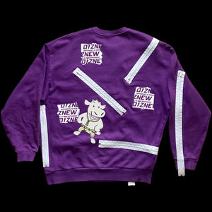 Felpa girocollo in cotone a maniche lunghe con stampa DiZNEW <span class=keywords><strong>felpe</strong></span> da <span class=keywords><strong>uomo</strong></span> felpa <span class=keywords><strong>viola</strong></span> - Product Image 2