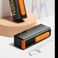 Distributeur de cure-dents en ABS Lohas Square - Étui de rangement portable réutilisable et remplaçable