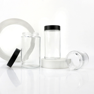 Bocaux en verre transparent de plusieurs tailles 100 ml/120 ml, forme cylindrique, contenants de stockage de qualité alimentaire avec bouchons à vis noirs - Product Image 3