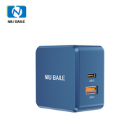 Cargador Multipuerto GaN de 65W, USB-A + Tipo-C PD3.0/PD3.1, Certificado CE/FCC, Material ABS Ignífugo, Enchufe Universal, Nuevo