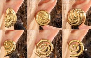 Pendientes de Acero Inoxidable con Baño de Oro de 14K y Mariposa Esmaltada en Oro de Alta Calidad, Personalizados para Mujer, Modernos para Fiestas - Product Image 5