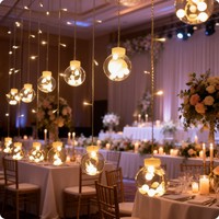 Guirlandes lumineuses Wish Ball, lumières clignotantes en forme de glaçon, lumières LED miniatures pour mariage, bar, décoration de jardin en PVC, vente en gros