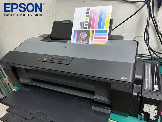 90% New Second Hand for Epson L1300 A3 Photo Printer 5 Colors Sublimation Ink for Epson L1300 A3+ Refurbished L1300 Printer