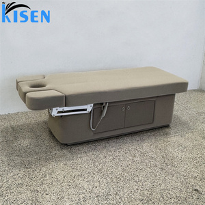 Kisen Modern Beauty Salon Spa Massage Bed <b>Table</b> Hot Sale Synthetic Leather Facial Massage Bed with Storage Traditional Design - Product Image 1