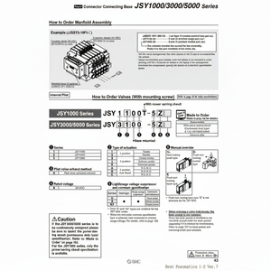 Électrovanne de commande JSY1100T-5Z pneumatique SMC - Product Image 1