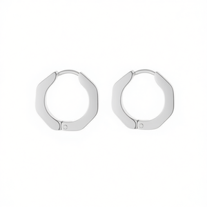 Amy Amy <b>Huggie</b> Earrings <b>Silver</b> Plated Geometric Women's Fashion Jewelry Gift Classic Style PE2806 - Product Image 3