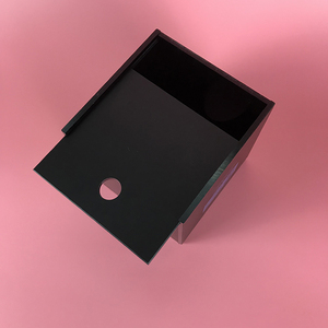 Tùy chỉnh thực hiện 3 mét dày <span class=keywords><strong>Fancy</strong></span> màu đen Acrylic mô hộp giấy với nắp trượt - Product Image 4