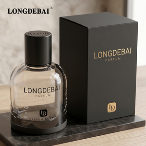 Custom Luxury Label Wholesale 30ml50ml100ml Oval Clear Thick Bottom Glass <b>Spray</b> Perfume <b>Bottle</b> with Black Magnetic Cap Lid - Product Image 2