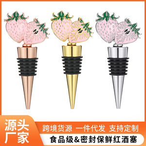 Bouchon de bouteille de vin en alliage de zinc, or rose, argent, or rose, luxe, rétro, pour la conservation du vin - Product Image 5