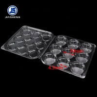 Paquet de 9 boîtes en plastique jetables à clapet en plastique transparent pour tarte aux œufs personnalisées pour usage alimentaire de qualité industrielle