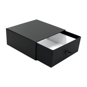 Custom Logo and Size Sliding Drawer Rigid Box Black Gift Box With Drawers for Cosmetic Packaging Box - Product Image 1