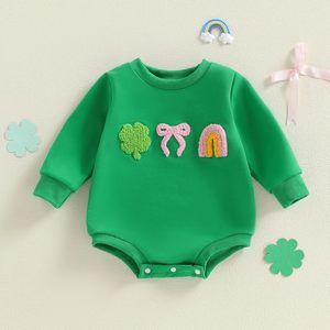 Ropa de Primavera/Verano para Bebé Niña Recién Nacida, Mono de Manga Larga con Estampado de Conejito de Pascua - Product Image 5
