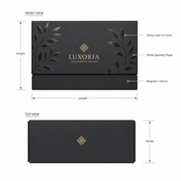 Boîte en papier laminé mat gaufré pliable de luxe, impression UV personnalisée du logo, boîte rigide pour cosmétiques et parfums avec insert en mousse EVA