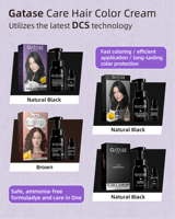 Gatase OEM esencia botánica burbuja tinte para el cabello fórmula natural sin amoníaco hidrata cerraduras Color 100% cobertura de cabello gris