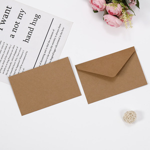 클래식 화이트 & 블랙 크래프트 미니 종이 창 봉투 청첩장 선물 포장 - Product Image 3