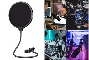 Filtro Pop de micrófono con cuello de cisne flexible y abrazadera para <span class=keywords><strong>Blue</strong></span> <span class=keywords><strong>Yeti</strong></span> Audio Technica - Product Image 6