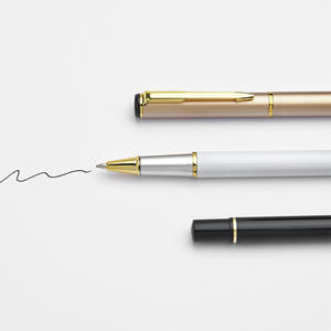 कस्टम उद्यम लेटरिंग 0.5 मिमी कार्बन पानी तटस्थ जेल पेन कार्यालय स्टेशनरी व्यवसाय उपहार बॉक्स थोक धातु पेन - Product Image 3