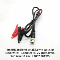 Connecteur industriel en cuivre BNC Kelvin, clip de test banane, sonde d'oscilloscope Q9, câble en PVC