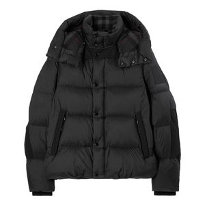 New Plus Size Men's Hooded Windproof Breathable Woven Varsity Puffer Jackets Stand Front Padded <b>Lightweight</b> Outdoor Winter <b>Coats</b> - Product Image 1