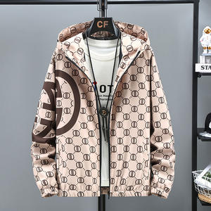 Vêtements de mode pour hommes, veste décontractée à capuche, manteau d'automne, veste imprimée streetwear pour hommes - Product Image 4