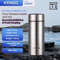 Titane pur Portable poche tasse Mini vide Thermos isolation thermique sport tasse d'eau Camping en plein air randonnée bouteille d'eau