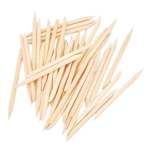 Supplier Double Remover Sided Pusher Wooden Dead Skin Manicure Care Salon Cuticle Orange Wood Stick Finger Nail Push Sticks Art