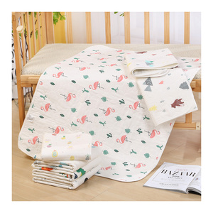 Tapis à langer en <span class=keywords><strong>coton</strong></span> 70*100CM pour bébé, matelas à langer réutilisable et imperméable pour bébé - Product Image 1