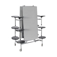 Table à manger pliante de 12 places, Table à manger rectangulaire de forme solide, Table à manger facile à plier pour l'école