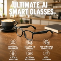 Gafas Inteligentes con Cámara, Traducción por IA, Grabación 4K 8MP, Identificación de Objetos, Asistente de Voz, Gafas de Sol