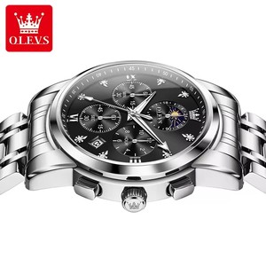 Moon Phase Men's Watches <b>Automatic</b> <b>Chronograph</b> Waterproof Luminous Classic Original Quartz Watches Man 3655 Watch Men - Product Image 4
