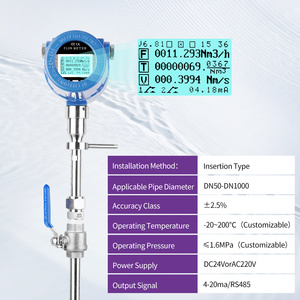 Débitmètre massique thermique en acier inoxydable certifié CE avec sortie 4-20 mA <span class=keywords><strong>pour</strong></span> la mesure de l'air comprimé - Product Image 3